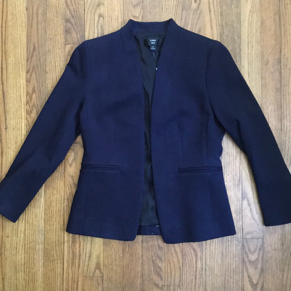 J. Crew blazer in navy blue.
